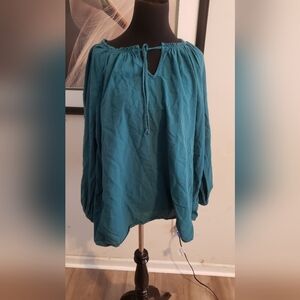 Old Navy Teal Peasant Blouse